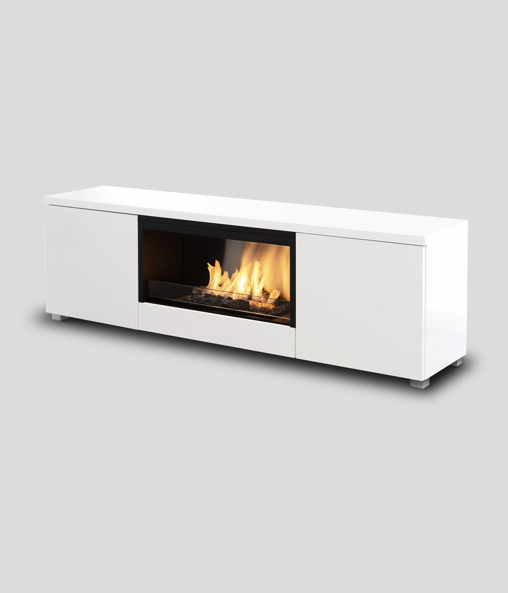 Pure Flame TV Box_White MDF 02 Pure Flame TV Box White