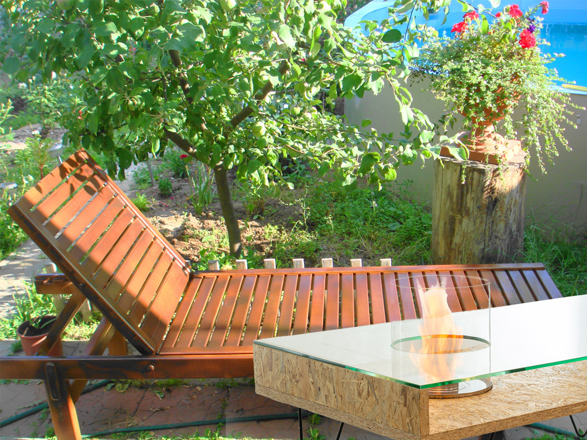 биокамин Planika Fire Coffee Table Natural OSB (outdoor)